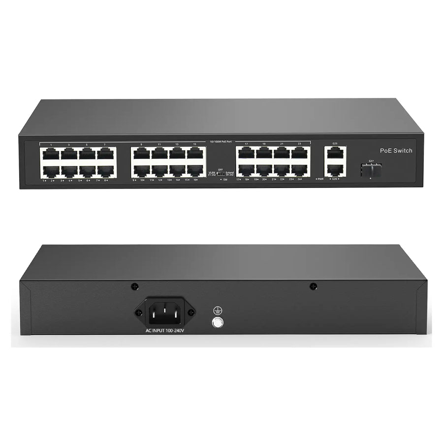 27_port_poe_switch_with_24_poe_ports_and_2_uplink_ports_and_1_sfp_port