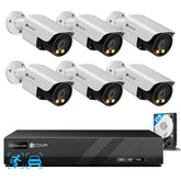 4COVR 5mp smart dual light security camera system with 8ch nvr and 6 bullet cameras