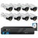 4COVR 5mp smart dual light security camera system with 8ch nvr and 8 bullet cameras